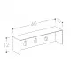 Pakaramais ar 3 āķiem KAME 40cm, AC1702-40/W/WH