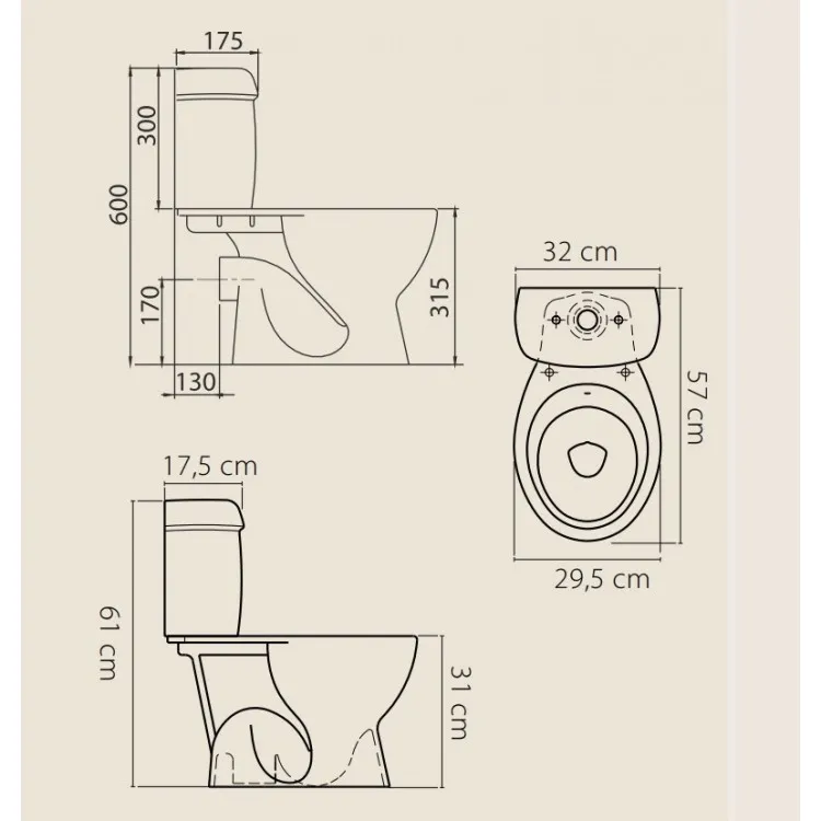 Tualetes pods bērnu ar vāku CeraStyle Jimmy, 1146