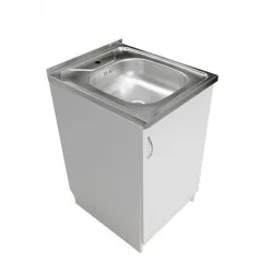 Virtuves izlietnes skapītis Aqualine 50x60cm, balts/balts