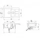 Virtuves izlietne HELIKA TESA 800x495 mm, SQT151AW-710 Virtuves izlietne HELIKA TESA 800x495 mm, SQT151AW-710