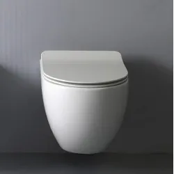 Tualetes pods piekaramais AXA Glomp No-Rim ar Soft Close vāku