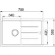 Virtuves izlietne FRANKE BASIS 78x50 cm, BFG 611-78, glacier