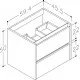 Vannas istabas skapītis izlietnei Kame City 60cm, BU/6-3DR/D3D1P1 Vannas istabas skapītis izlietnei Kame City 60cm, BU/6-3DR/D3D1P1