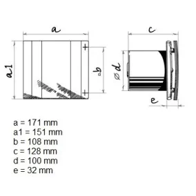 Sadzīves ventilators BlaubergQuatro 100T ar taimeri