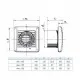 Sadzīves ventilators Blauberg Aero 100T ar taimeri