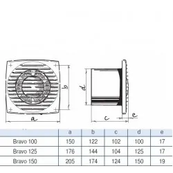 Sadzīves ventilators Blauberg Bravo 150