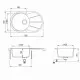 Virtuves izlietne HELIKA CLARUS 780x500 mm SR101AW-114