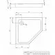 Dušas paliktnis piecstūru Radaway Doros PT Compact 90x90, balts