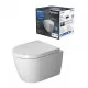 Tualetes pods piekaramais Duravit ME by Starck Compact Rimless ar vāku, 45300900A1