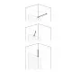 Dušas siena Duschy Wall 90 cm, caurspīdīgs stikls 5221-90