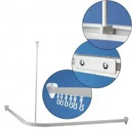 Duschy FLEXI dušas aizskaru stanga, balta 688-10