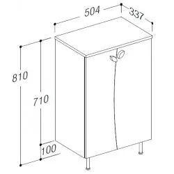Vannas istabas skapītis RB ELZA 50cm EAU50
