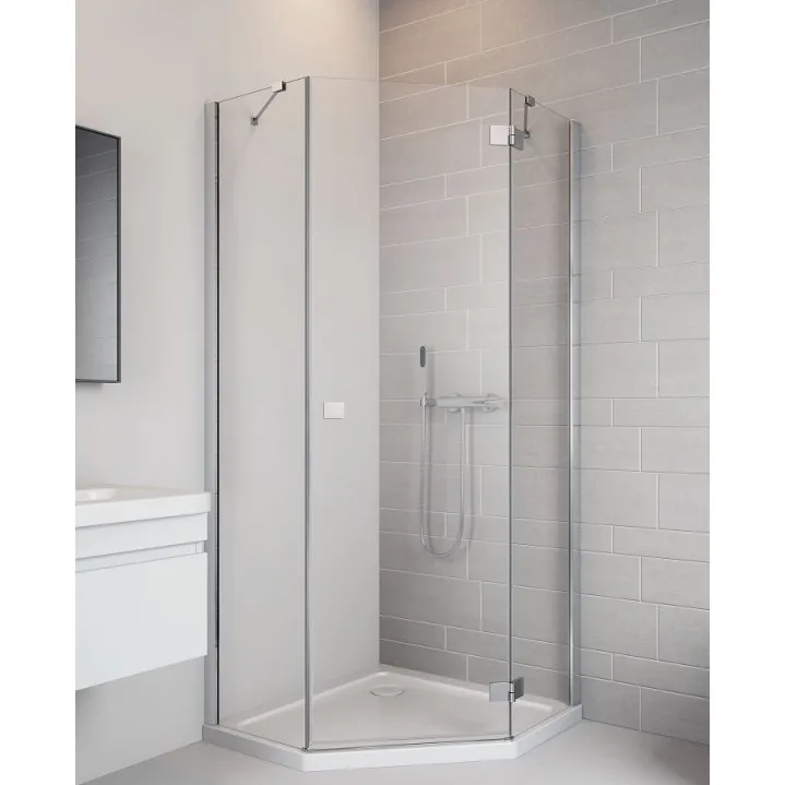 Dušas paliktnis piecstūru Radaway Doros PT Compact 90x90, balts