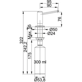 Franke FRANKE NOVITA Dozators, 119.0150.262