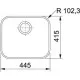 Virtuves izlietne FRANKE QUADRANT 44.5x41.5 cm, QAX 210 ar venti