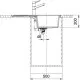 Virtuves izlietne FRANKE Tectonite SIRIUS 78x50 cm, S2D 611-78, carbon