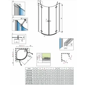 Dušas stūris pusapaļš Radaway Fuenta New PDD 80x80 cm