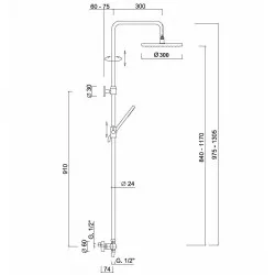 Termostata dušas sistēma Giulini SURF 8225WC-SH30