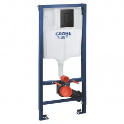 Iebūvējamais rāmis tualetes podam Grohe Rapid SL ar Even pogu (phantom black), 38811KF0