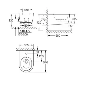 Bidē piekaramais Grohe Essence, 3957400H