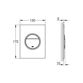 Noskalošanas taustiņš Grohe Nova Cosmo S, 37601DC0
