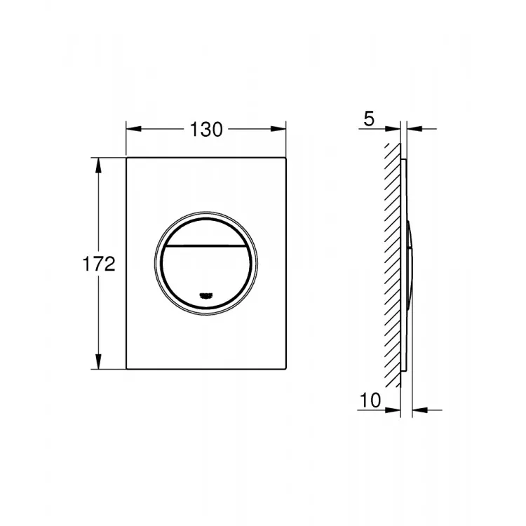Noskalošanas taustiņš Grohe Nova Cosmo S, 37601P00