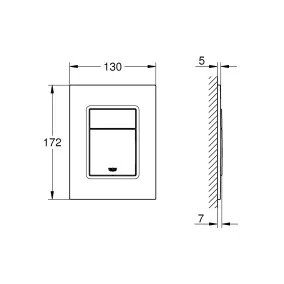 Noskalošanas taustiņš Grohe Skate Cosmo S, 37535P00