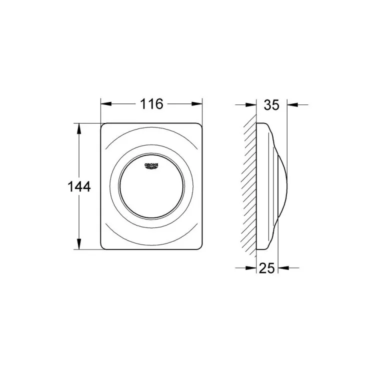 Pisuāra poga Grohe Surf,38808000