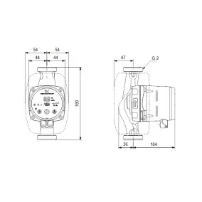 Cirkulācijas sūknis Grundfos Alpha 2 32-80 180, 99411263