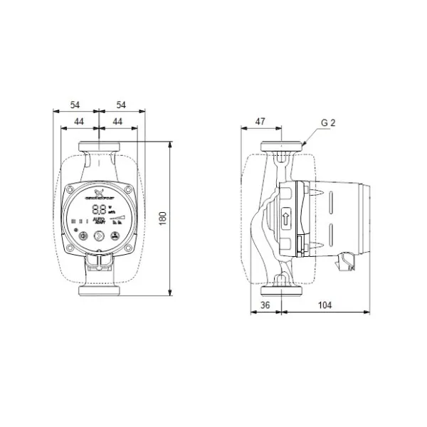 Cirkulācijas sūknis Grundfos Alpha 2 32-80 180, 99411263