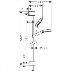 Dušas komplekts Hansgrohe Crometta Vario 2jet, 26553400