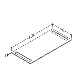 Darba virsma no augstspiediena lamināta Kame 100cm, WP-2/8-3/H15
