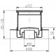 Traps HACO PVS 122x122 DN50 N, vertikāls