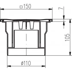 Traps HACO PVS DN110 N, vertikāls