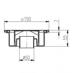Traps HACO PV DN50/55 B, vertikāls