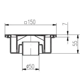 Traps HACO PV DN50/55 B, vertikāls