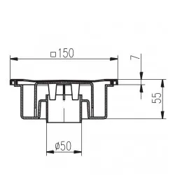 Traps HACO PV DN50/55 N, vertikāls