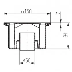 Traps HACO PV DN50/84 B, vertikāls