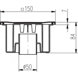 Traps HACO PV DN50/84 N, vertikāls
