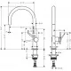 Virtuves izlietnes maisītājs Hansgrohe Talis M54, 72804000
