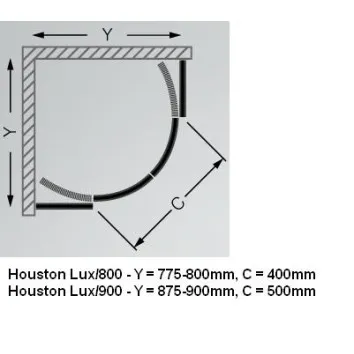 Dušas stūris pusapaļš Roth Roltechnik HOUSTON NEO 900x900mm