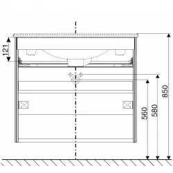 Vannas istabas skapītis ar izlietni IFO Sense 60cm, 47381