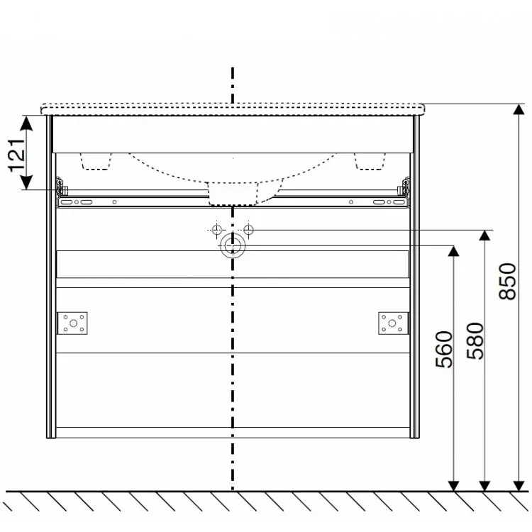 Vannas istabas skapītis ar izlietni IFO Sense 60cm, 47381