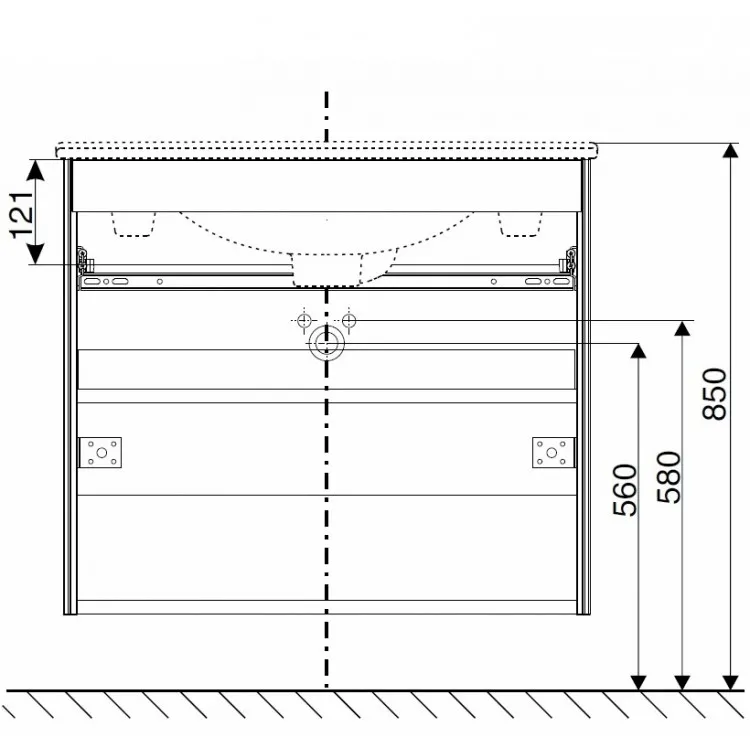 Vannas istabas skapītis ar izlietni IFO Sense 90cm, 47382
