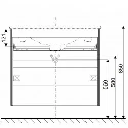 Vannas istabas skapītis ar izlietni IFO Sense 60cm, 47385