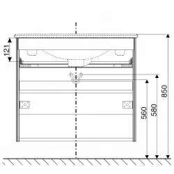 Vannas istabas skapītis ar izlietni IFO Sense 90cm, 47387