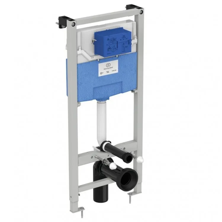 Iebūvējamais rāmis tualetes podam Ideal Standard WC ar melnu pogu,R020467/0115A6