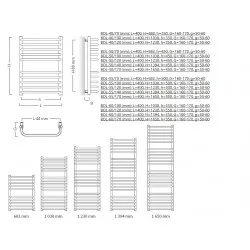 Dvieļu žāvētājs Instal Projekt BOLERO 550x1394mm, balts