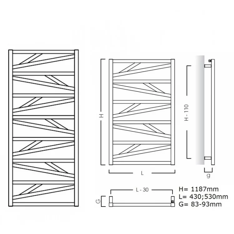 Instal Projekt Dvieļu žāvētājs TRICK 430x1187mm