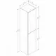 Vannas istabas augstais skapis Kame GAMA/DUET 160x35cm, TU/35-2/D1